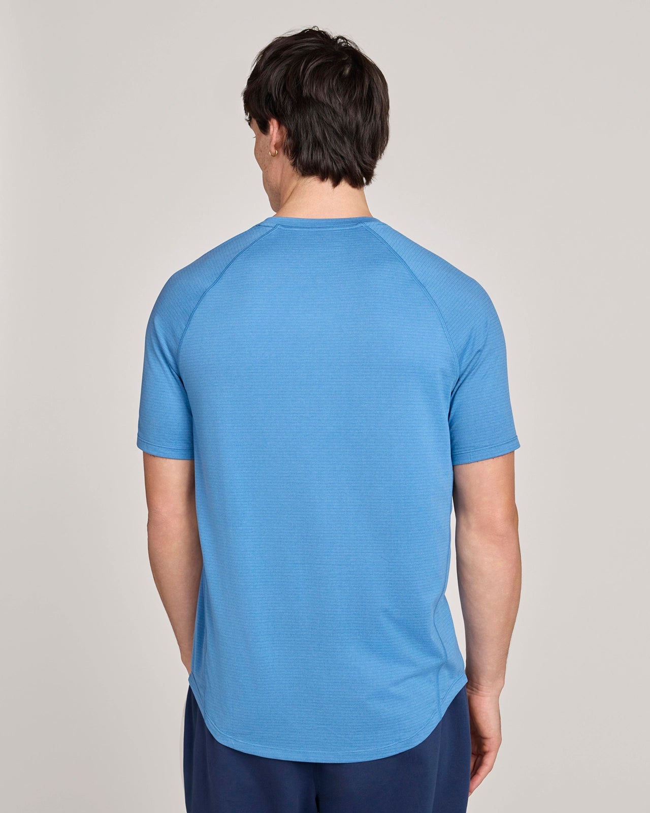 The Active Soft Stripe Sport Tee - Deep Sky Blue
