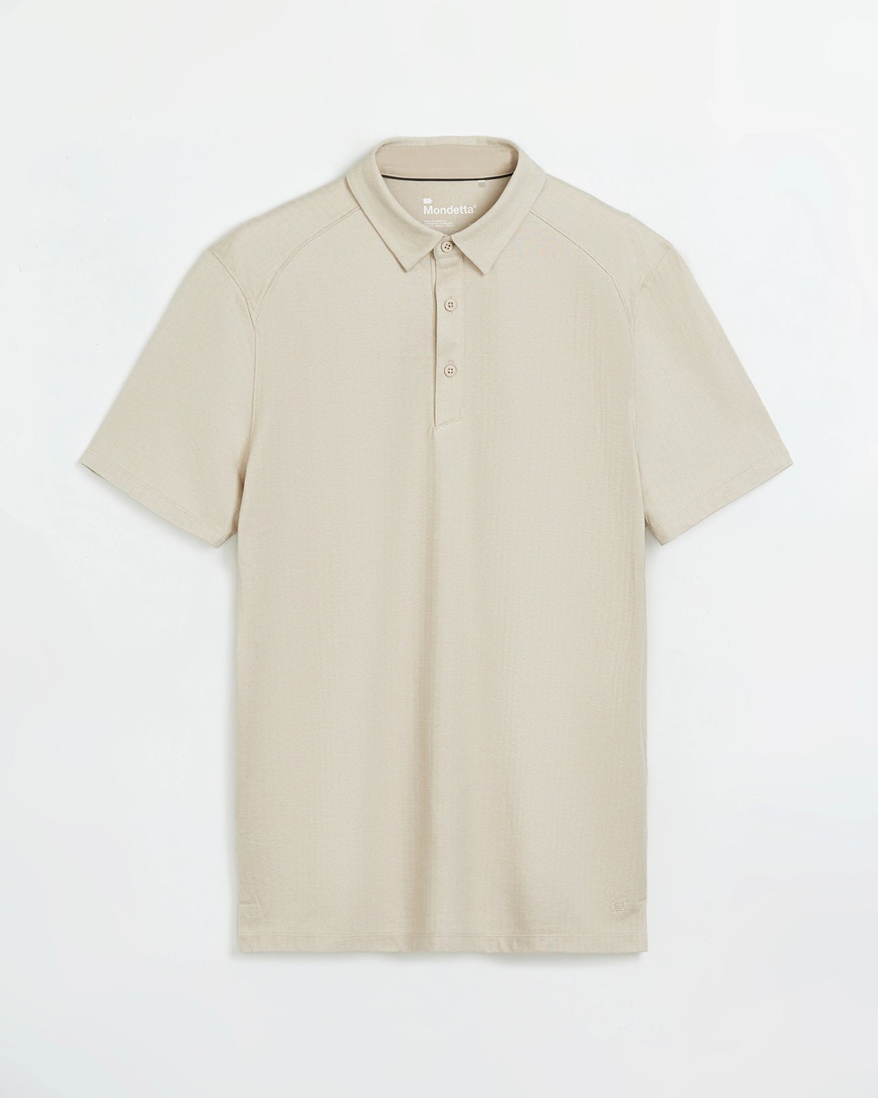The Active Organic Cotton Herringbone Jacquard Polo - Chateau Grey