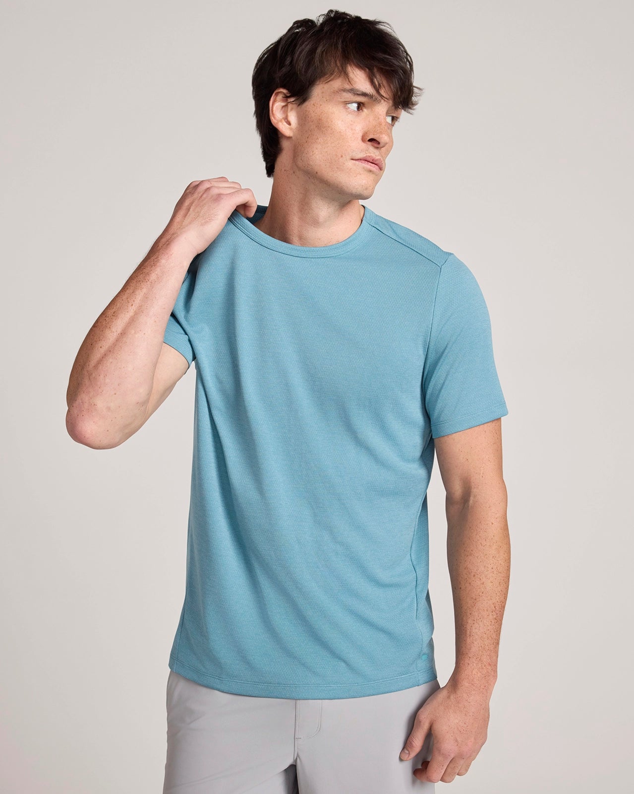 The Active Coolmax Mosaic Tee - Smoke Blue