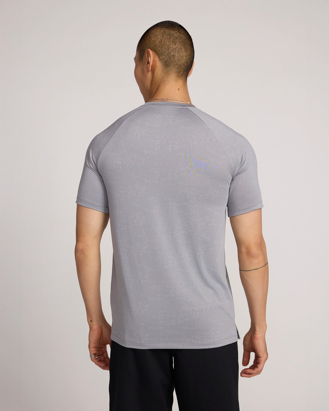 The Active Jacquard Raglan Performance Tee - Alloy Grey