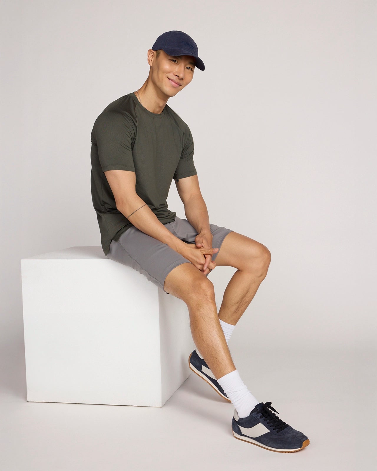 The Active Jacquard Raglan Performance Tee - Kambaba Green