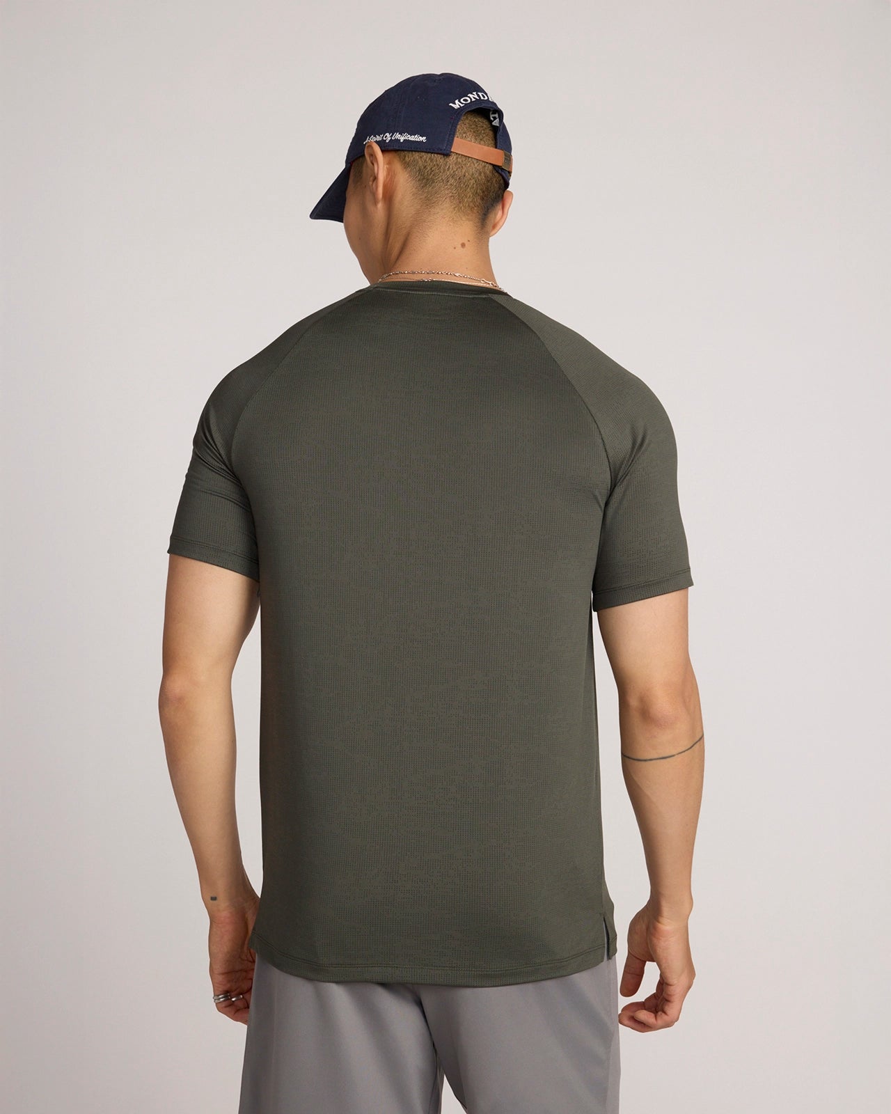 The Active Jacquard Raglan Performance Tee - Kambaba Green