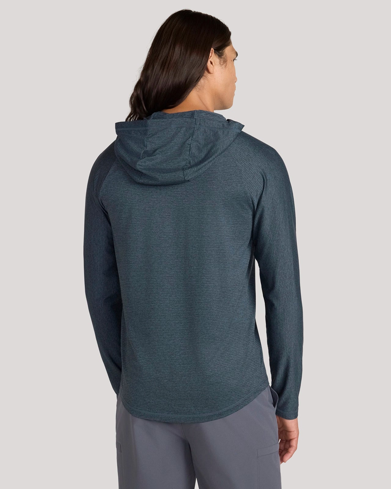 The Active Stripe Hooded Jersey Top - Bluefin