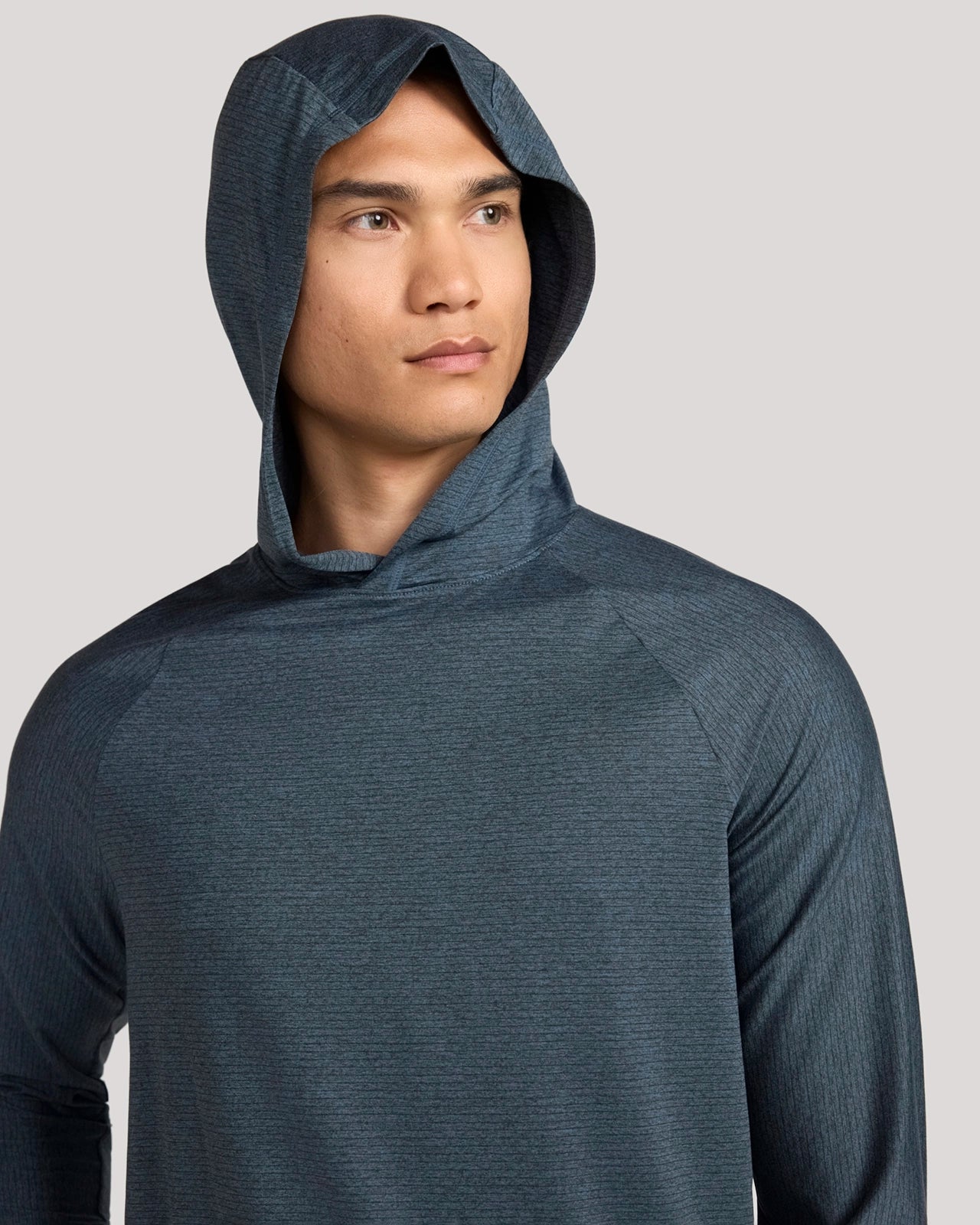 The Active Stripe Hooded Jersey Top - Bluefin