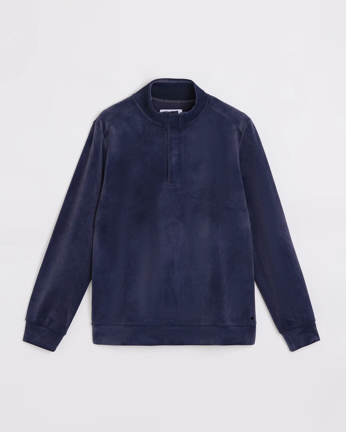 The Soft Luxe Fleece Quarter-Zip Top - Mood Indigo