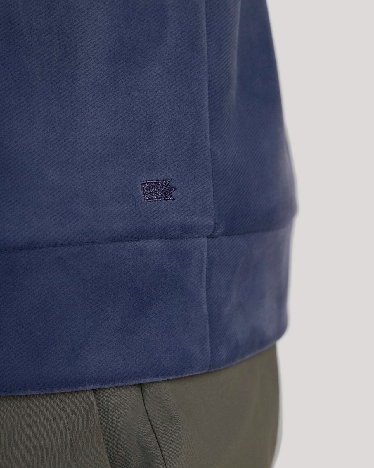 The Soft Luxe Twill Fleece Quarter-Zip Top - Mood Indigo