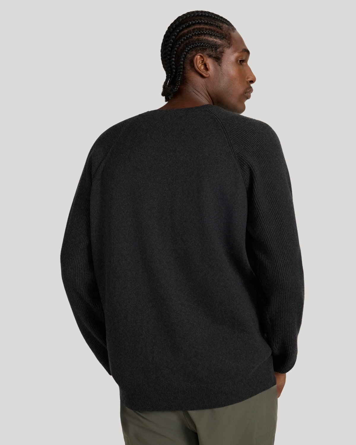 The Soft Luxe Tech Crewneck Sweater - Black