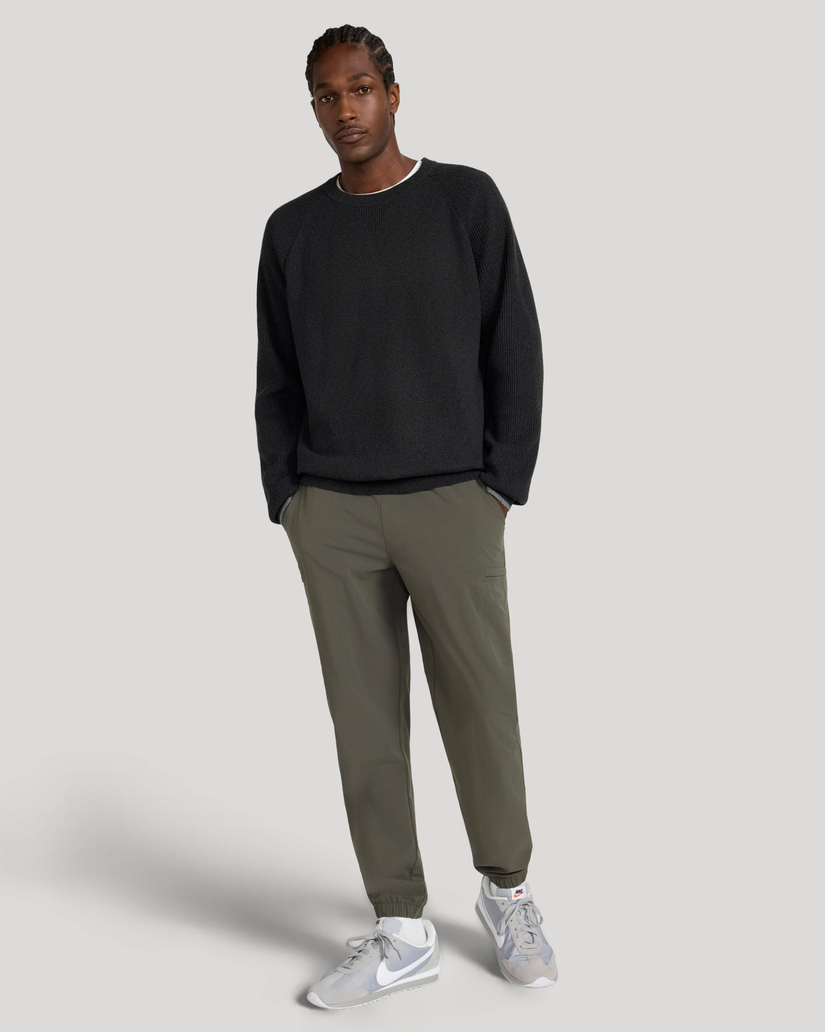 The Soft Luxe Tech Crewneck Sweater - Black