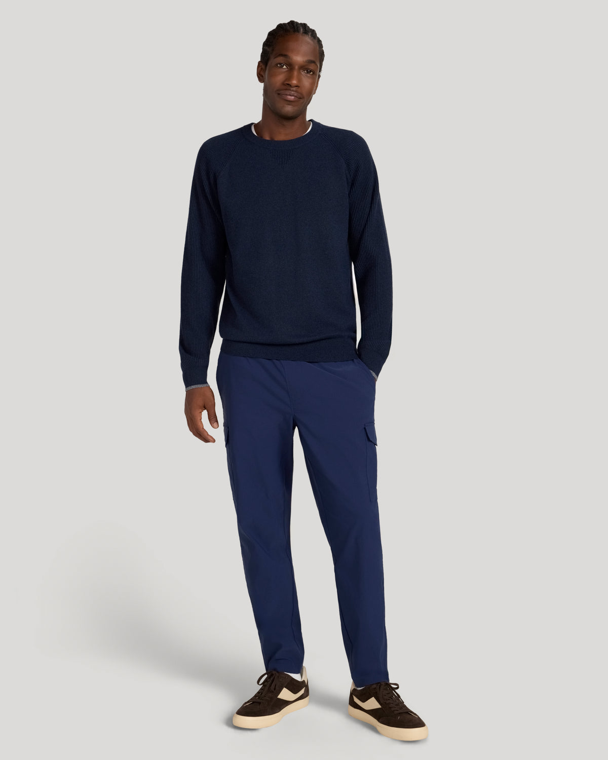 The Soft Luxe Tech Crewneck Sweater - Navy
