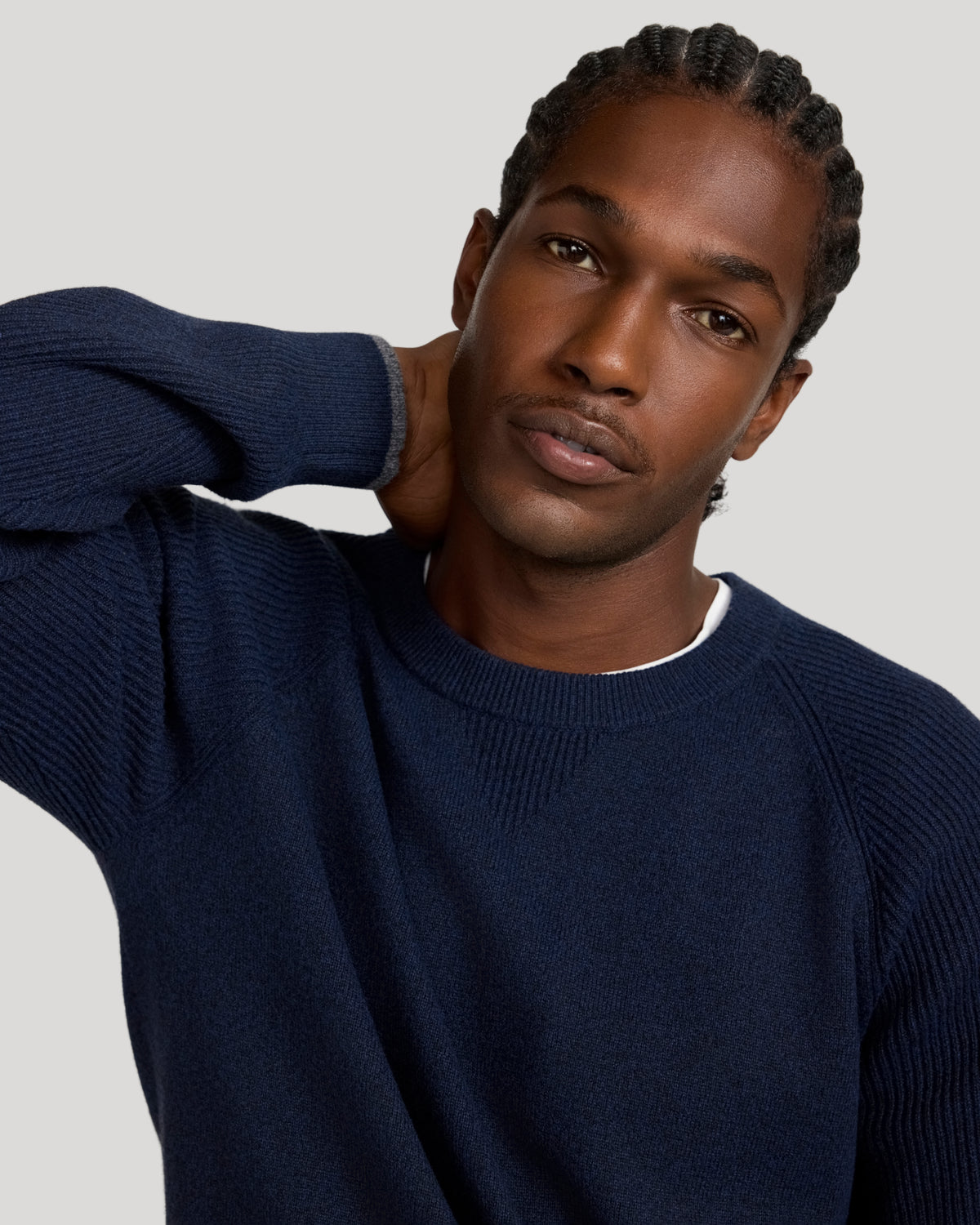 The Soft Luxe Tech Crewneck Sweater - Navy
