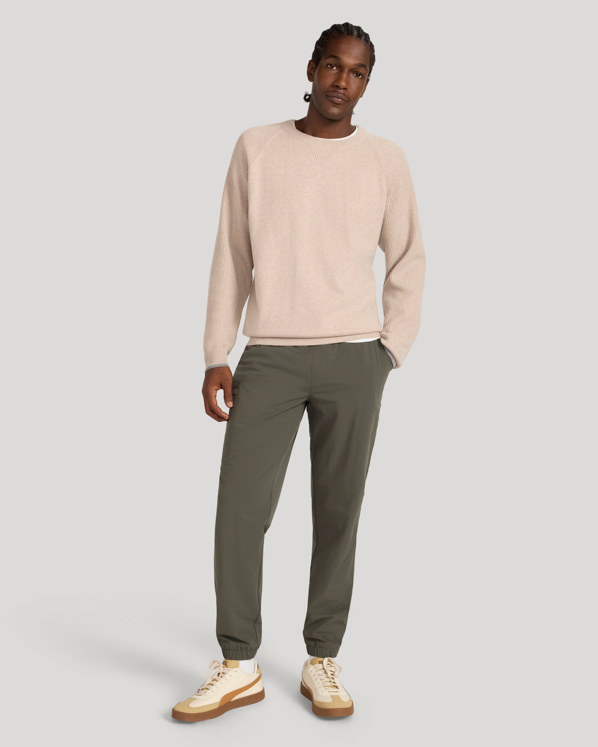 The Soft Luxe Tech Crewneck Sweater - Beige