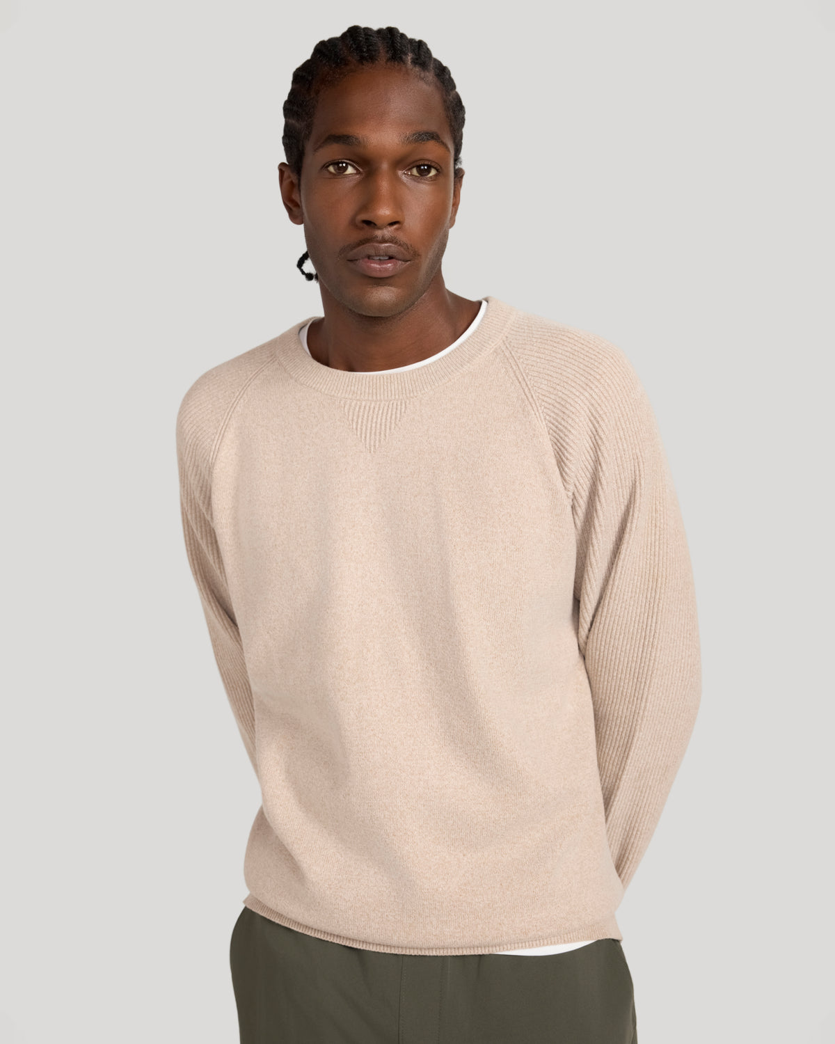 The Soft Luxe Tech Crewneck Sweater - Beige