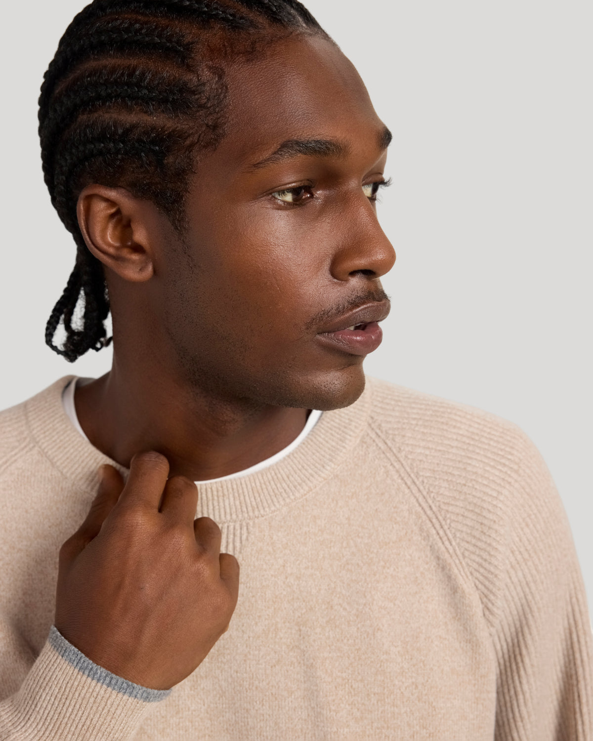 The Soft Luxe Tech Crewneck Sweater - Beige