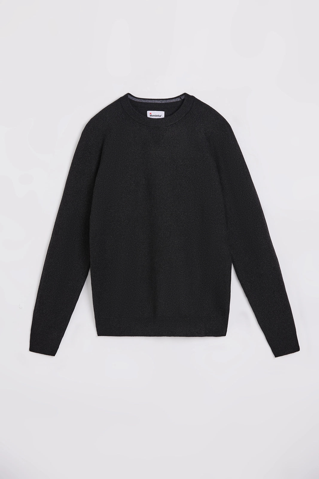 The Soft Luxe Tech Contrast Cuffs Crewneck Sweater - Black