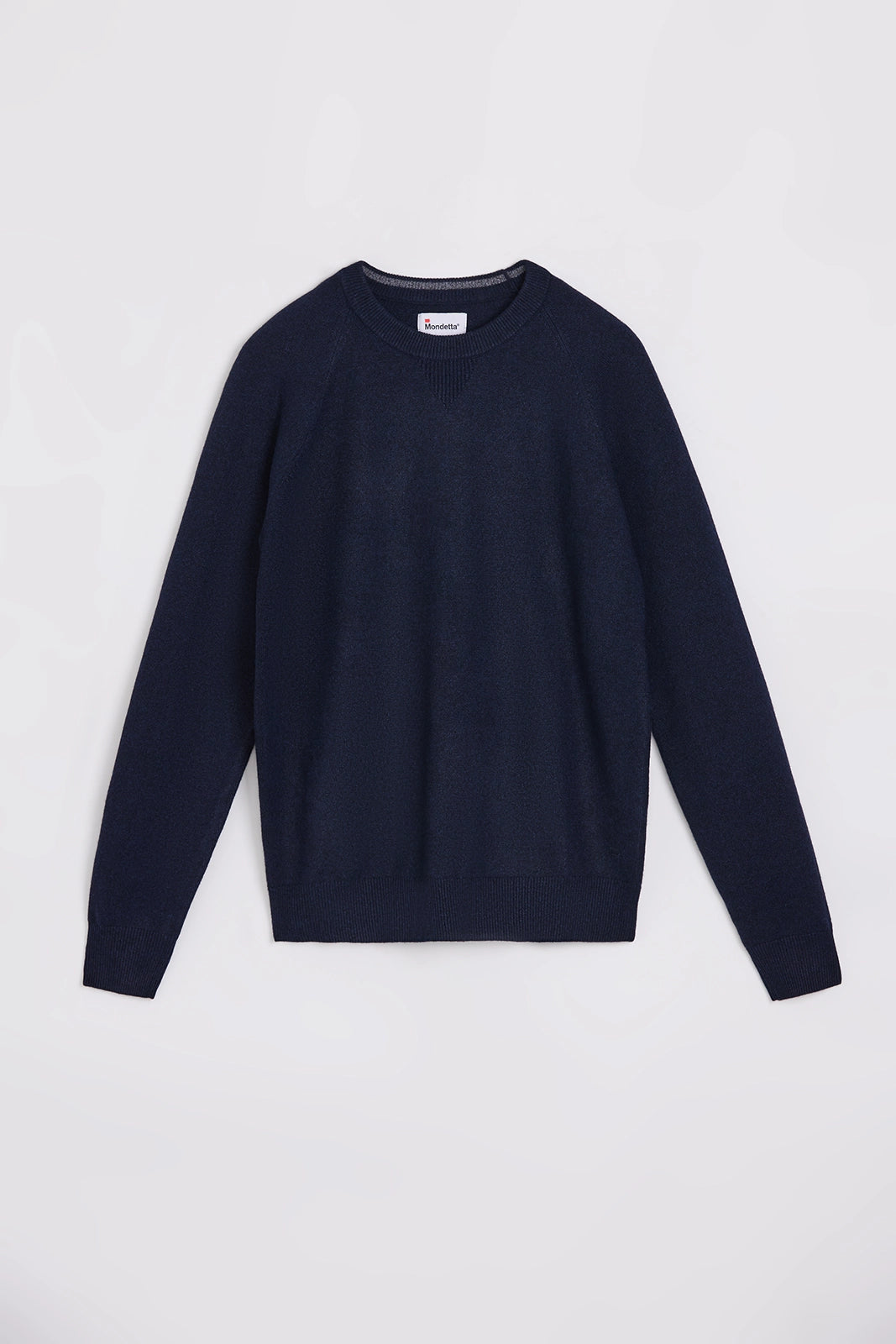 The Soft Luxe Tech Contrast Cuffs Crewneck Sweater - Navy
