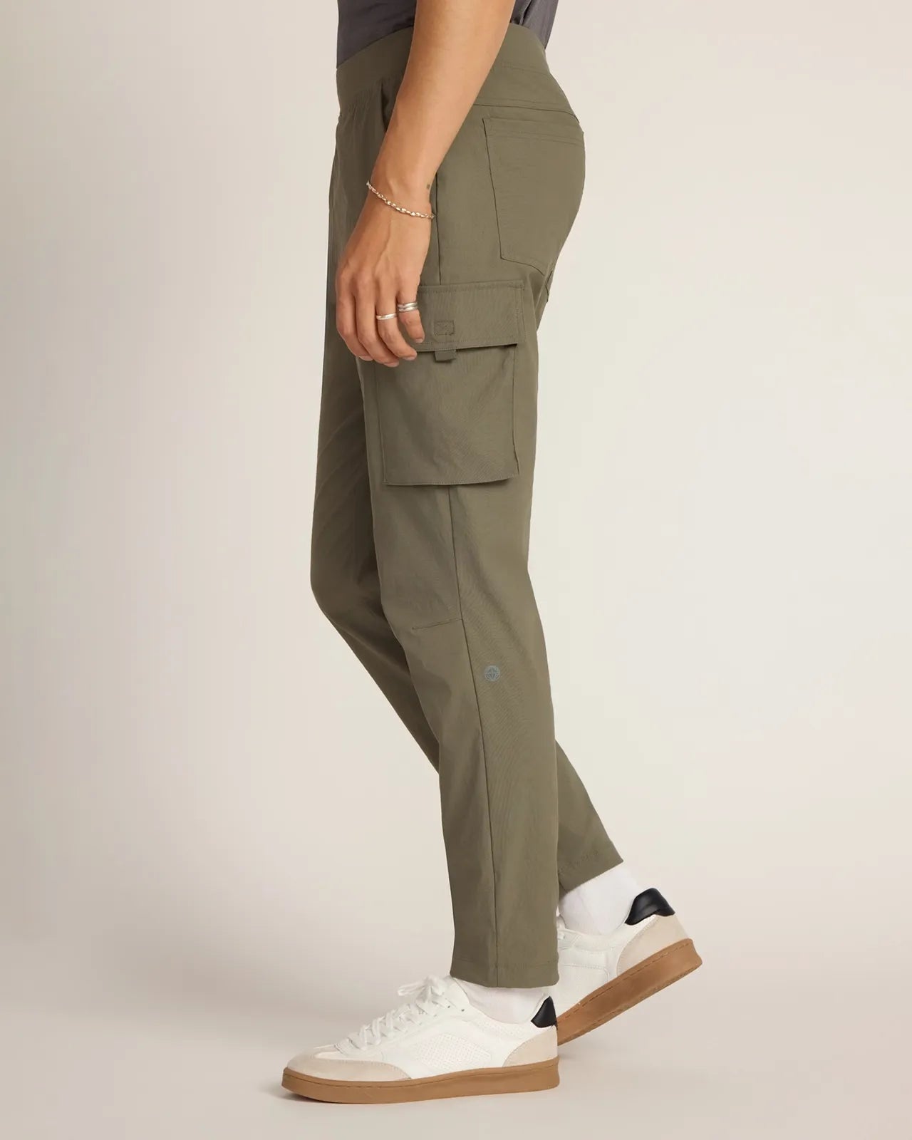 The Soft Stretch GRS Certified Recycled Nylon Cargo Pants - Tea Leaf