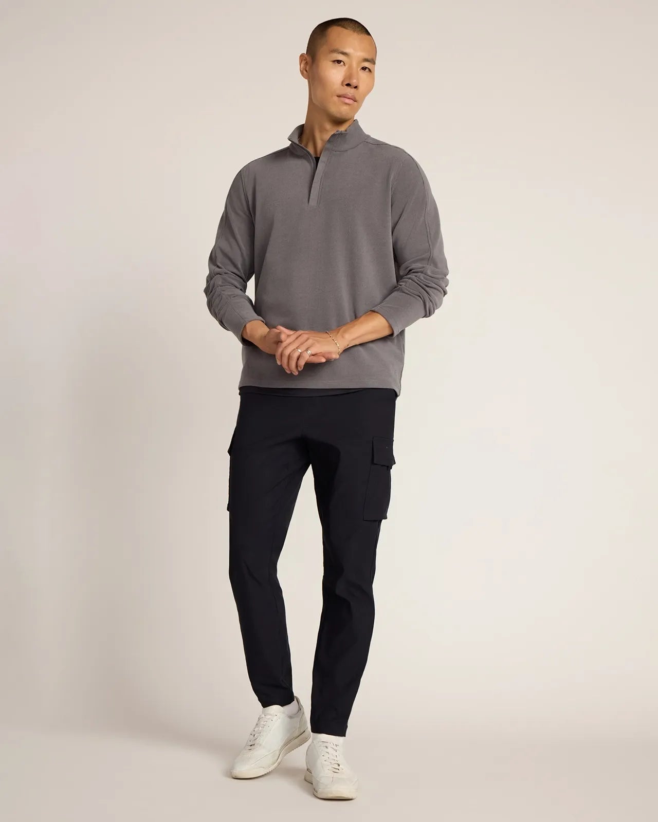 The Stretch GRS Certified Recycled Nylon Cargo Pant - Black