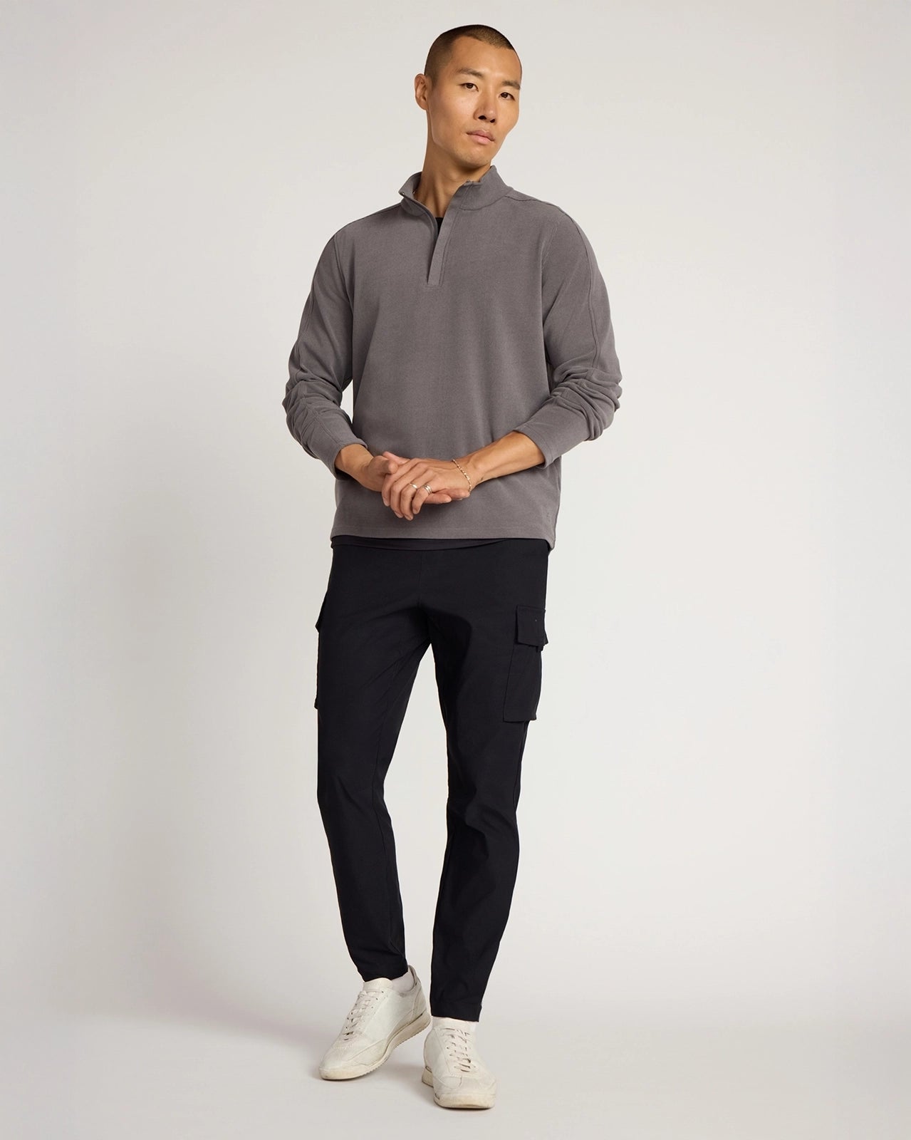 The Stretch GRS Certified Recycled Nylon Cargo Pant - Black