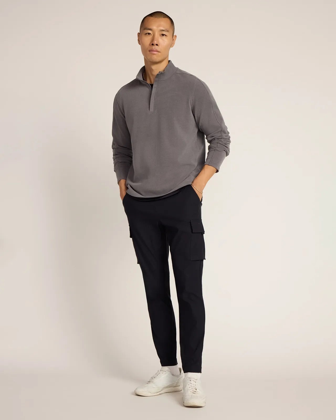 The Stretch GRS Certified Recycled Nylon Cargo Pant - Black