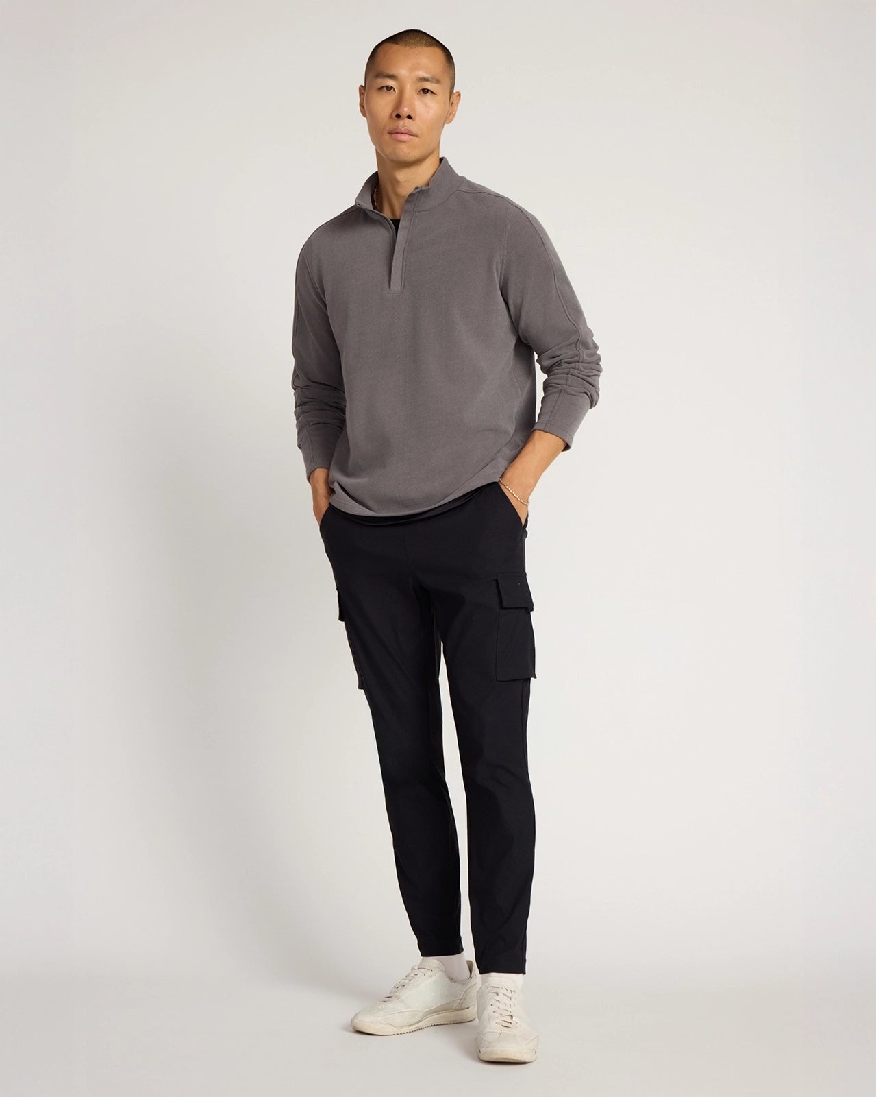 The Stretch GRS Certified Recycled Nylon Cargo Pant - Black