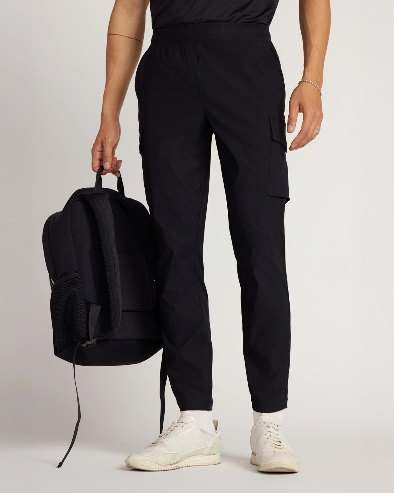 The Stretch GRS Certified Recycled Nylon Cargo Pant - Black