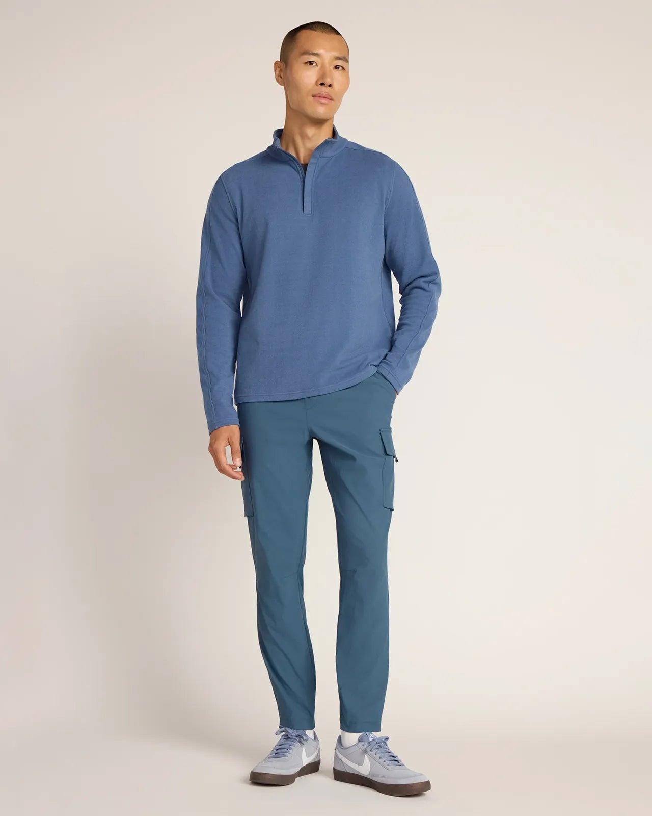 The Stretch GRS Certified Recycled Nylon Cargo Pant - Blue