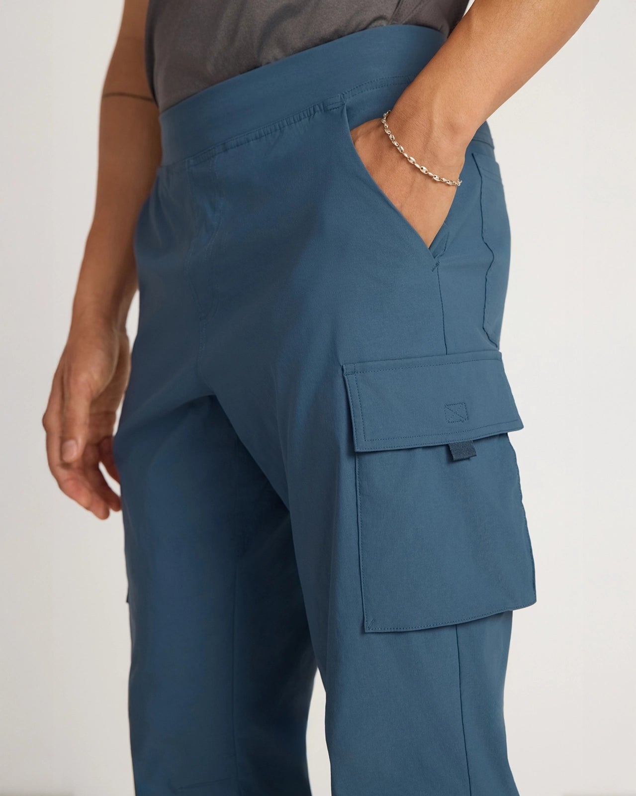 The Stretch GRS Certified Recycled Nylon Cargo Pant - Blue
