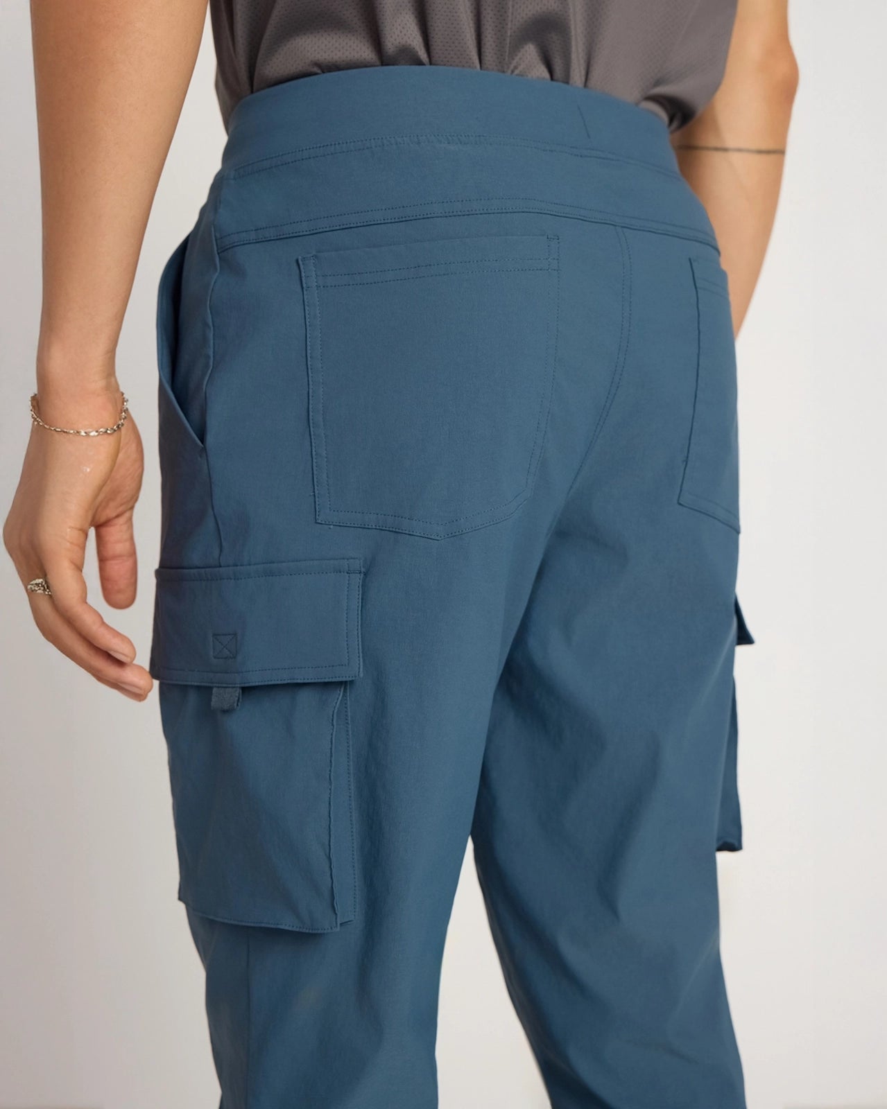 The Stretch GRS Certified Recycled Nylon Cargo Pant - Blue