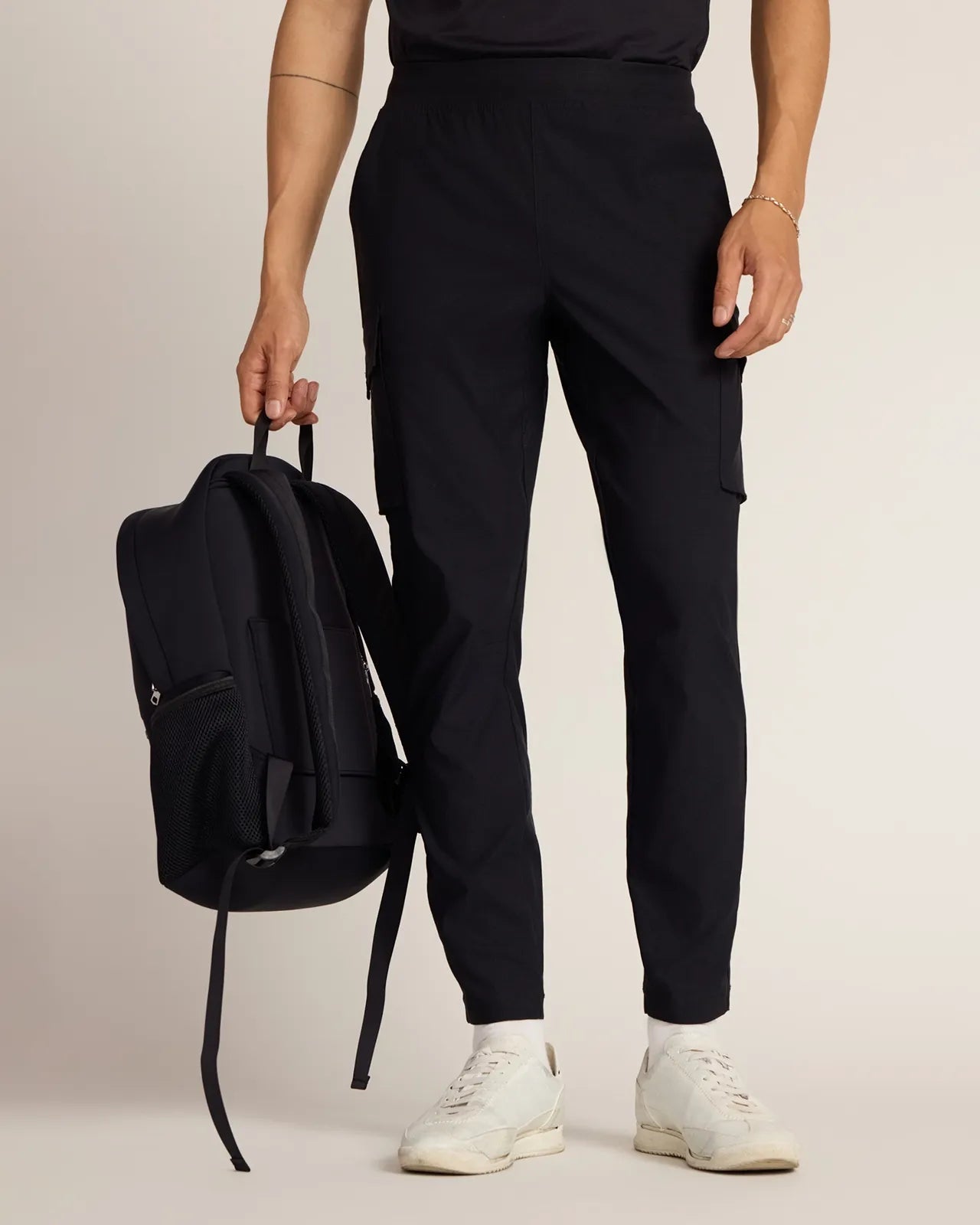 The Active Stretch GRS Certified Recycled Nylon Jogger - Black