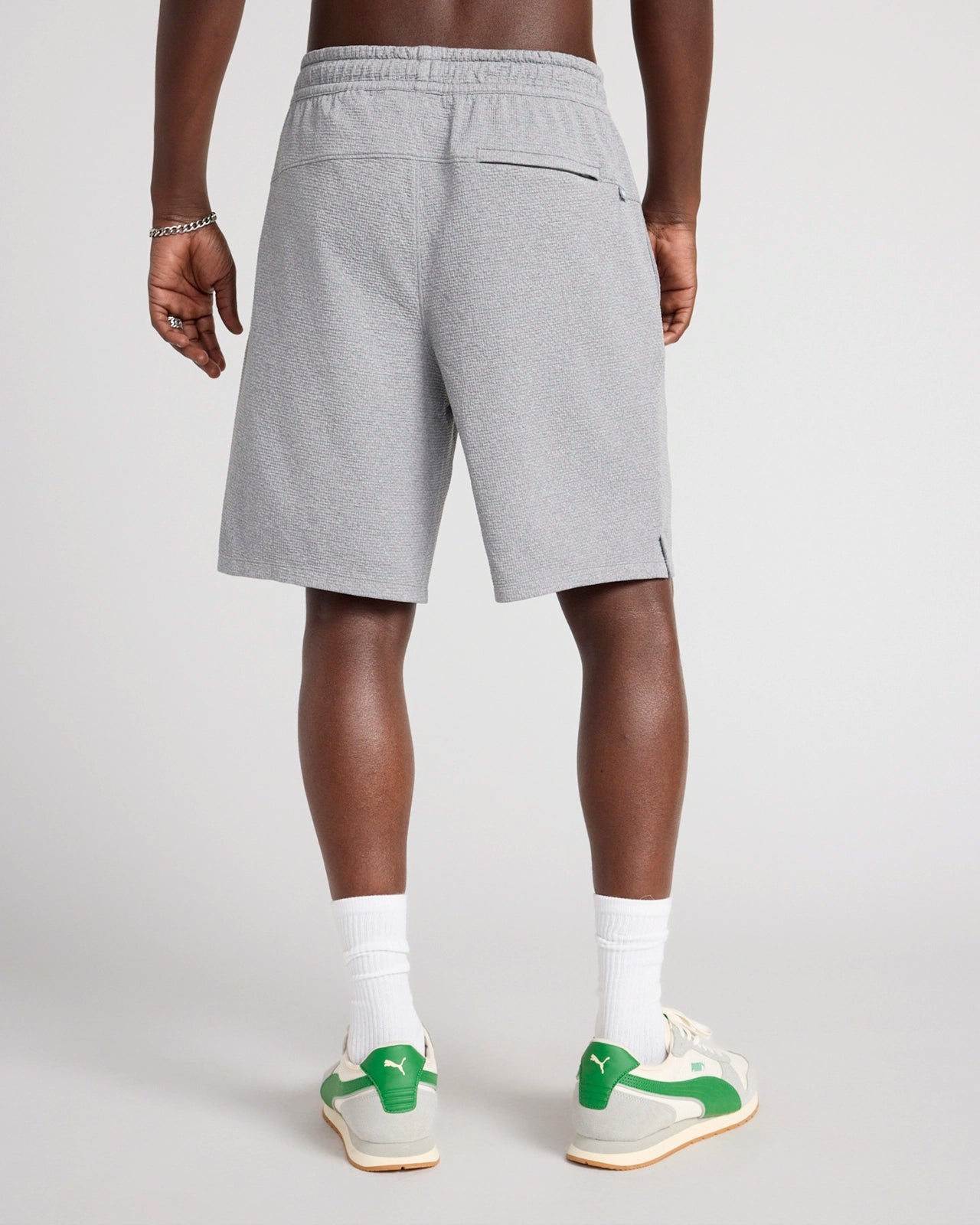 The Active GRS Certified Poly Textured Shorts - Grey Melange