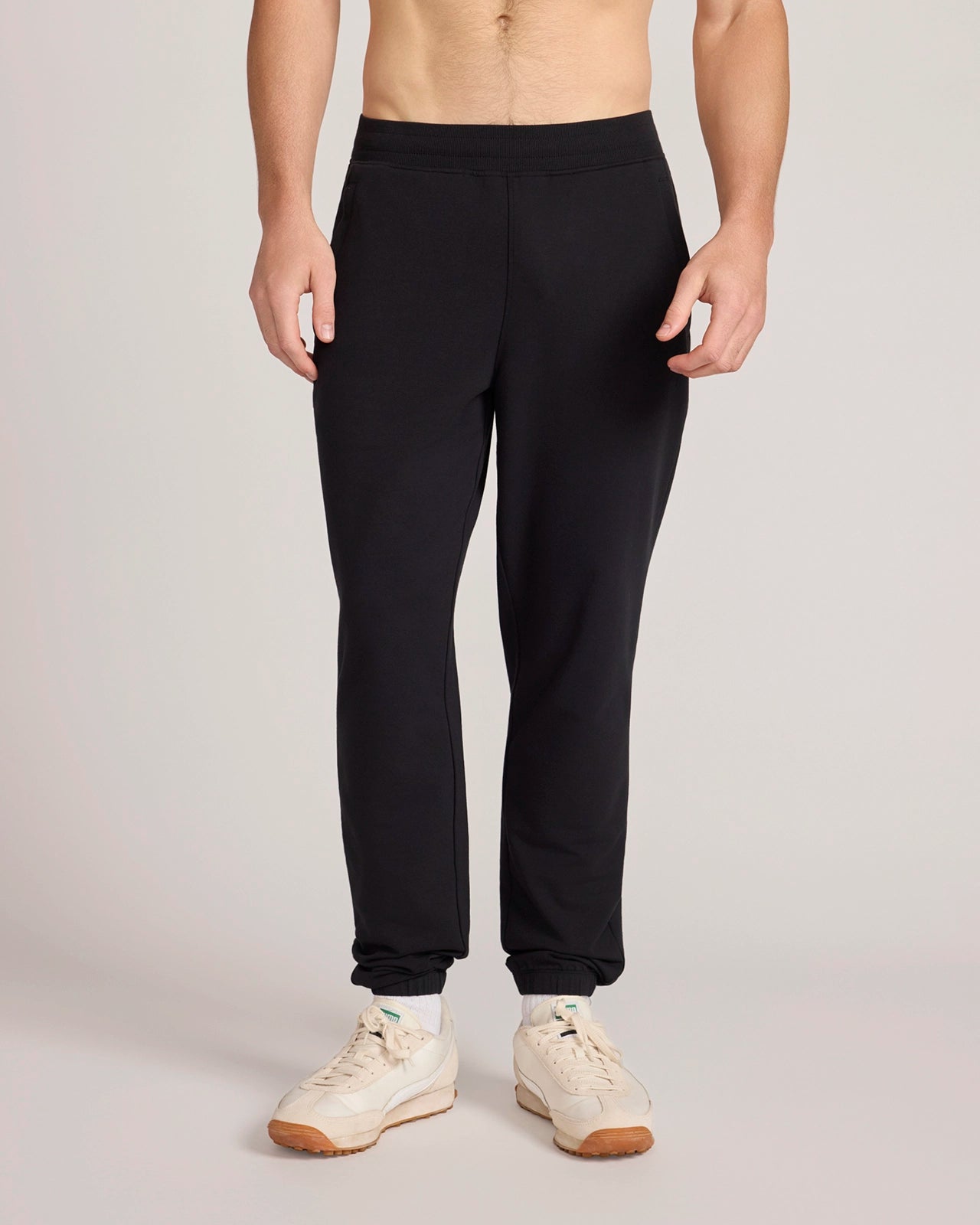 The Soft Terry Organic Cotton Jogger  - Black