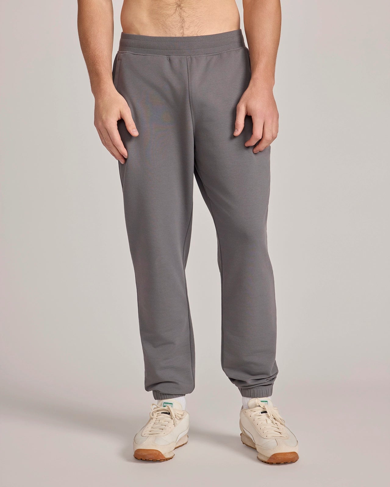 The Soft Terry Organic Cotton Jogger  - Castle Rock Grey