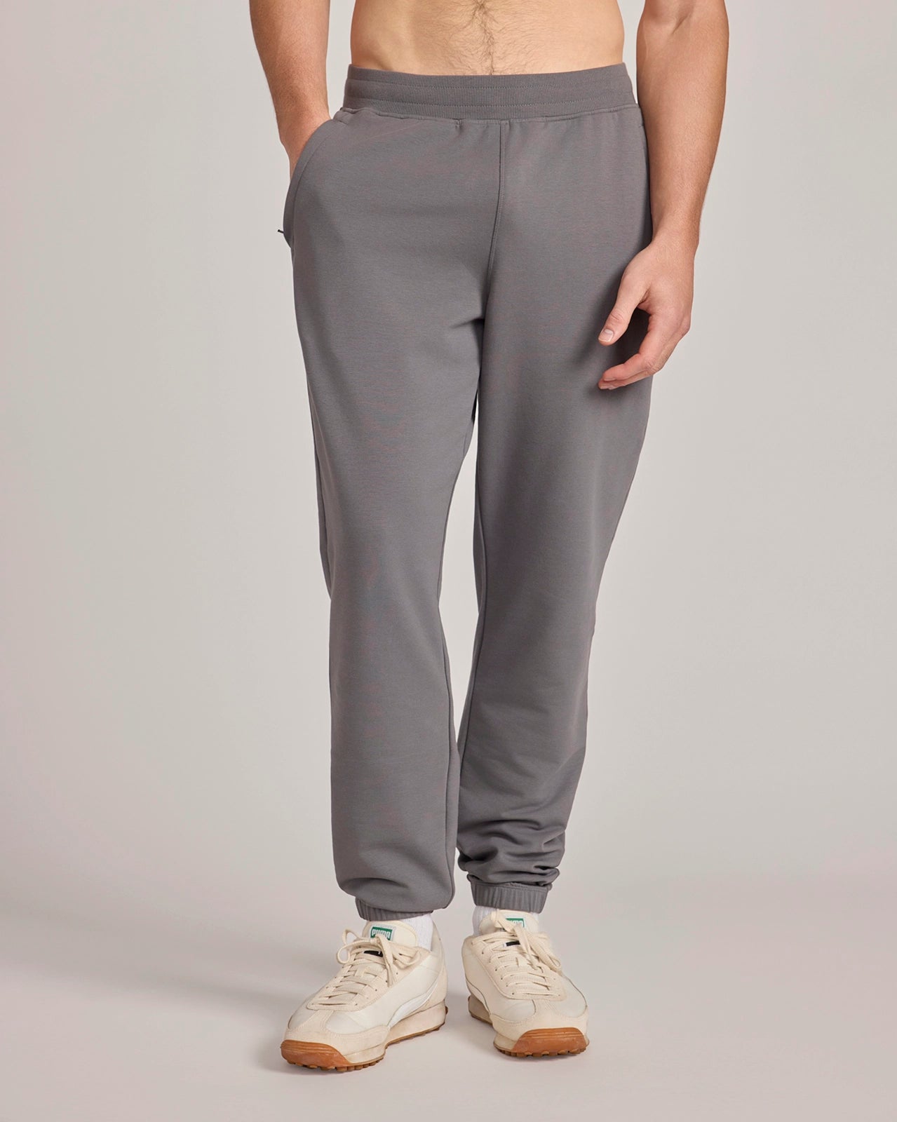 The Soft Terry Organic Cotton Jogger  - Castle Rock Grey