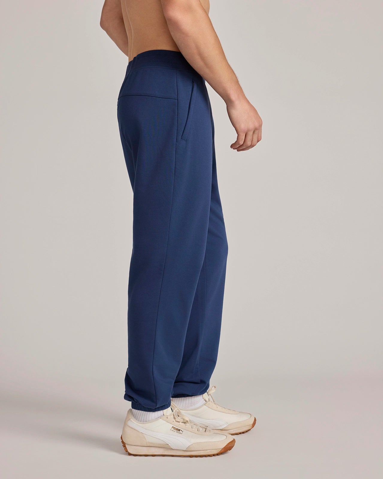 The Soft Terry Organic Cotton Jogger  - Dress Blues
