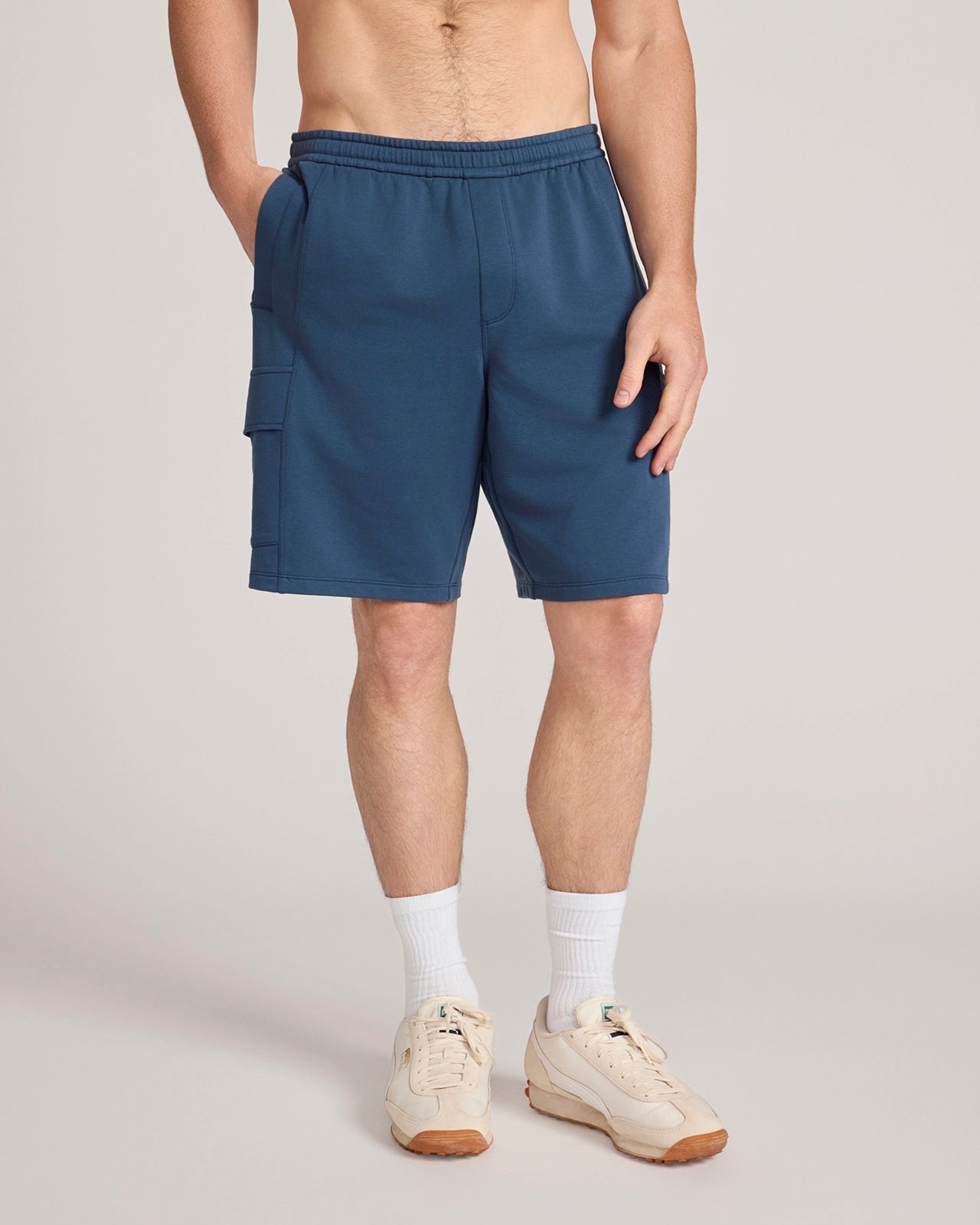 The Active Organic Cotton + GRS Certified Recycled Poly Lux Terry Short - Moonlight Ocean