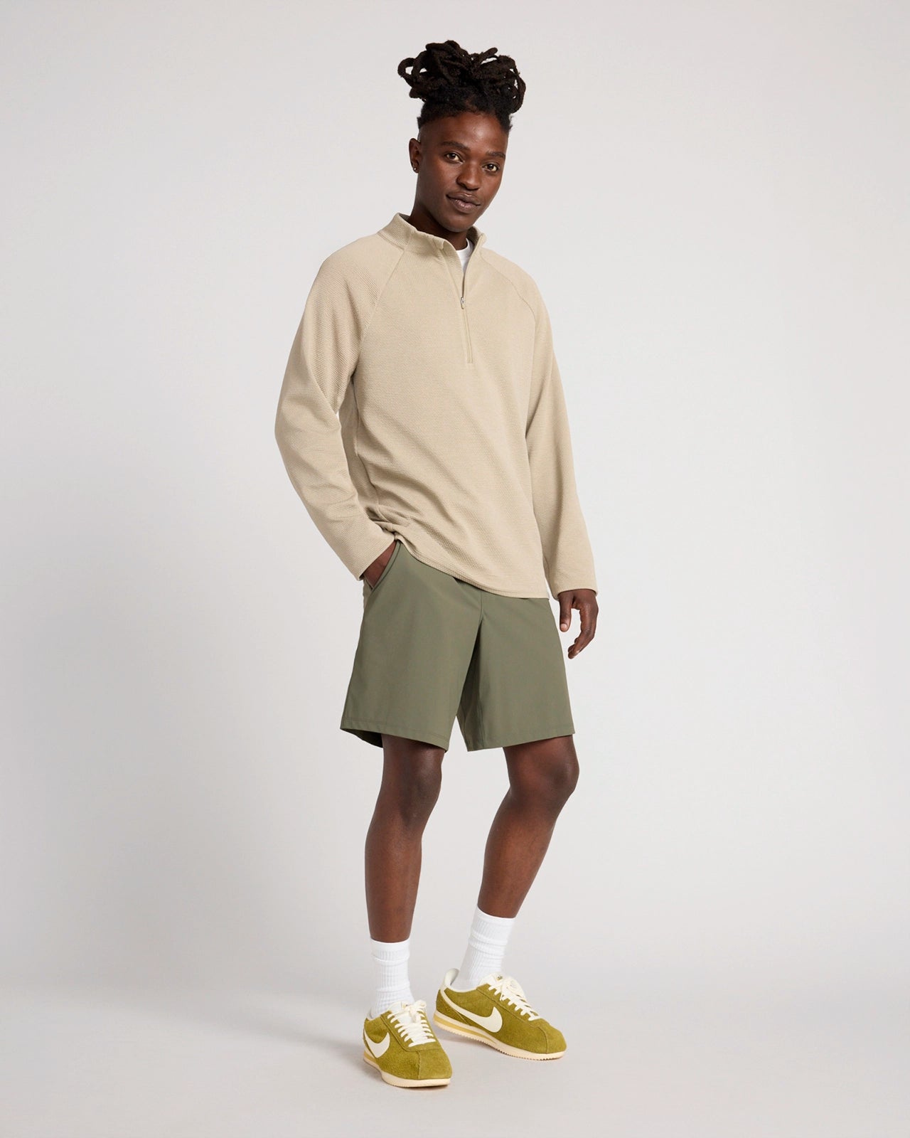 The Active GRS Certified Recycled Nylon Tricot Strato Short - Kambaba Green