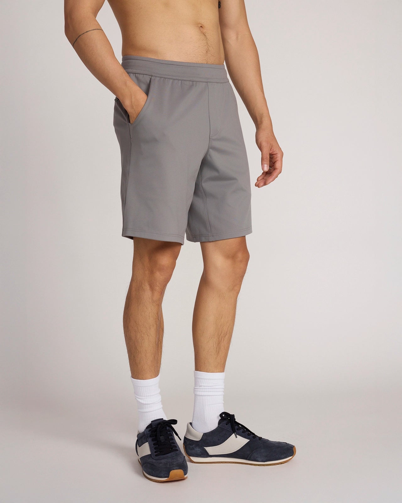 The Active Jacquard Short - Steel Grey