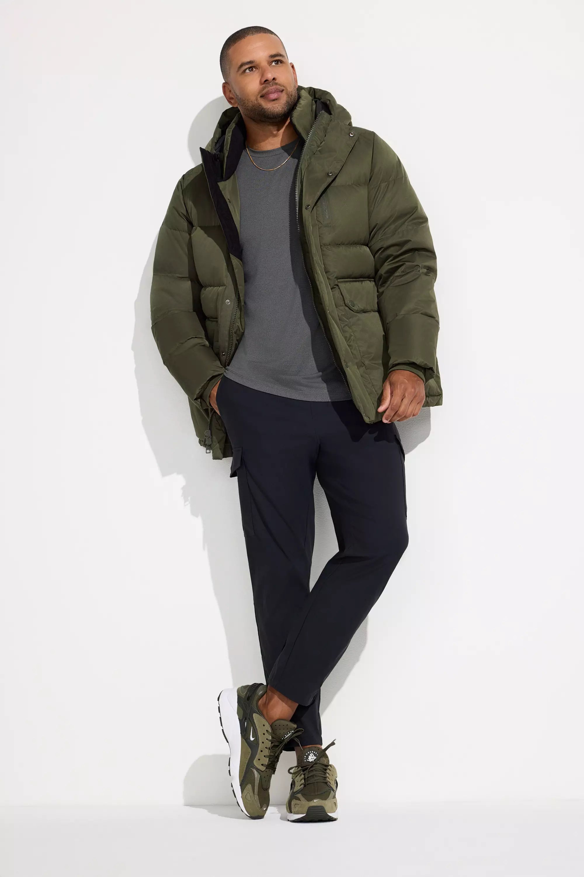 Men’s Down Fill Cargo Parka - Green