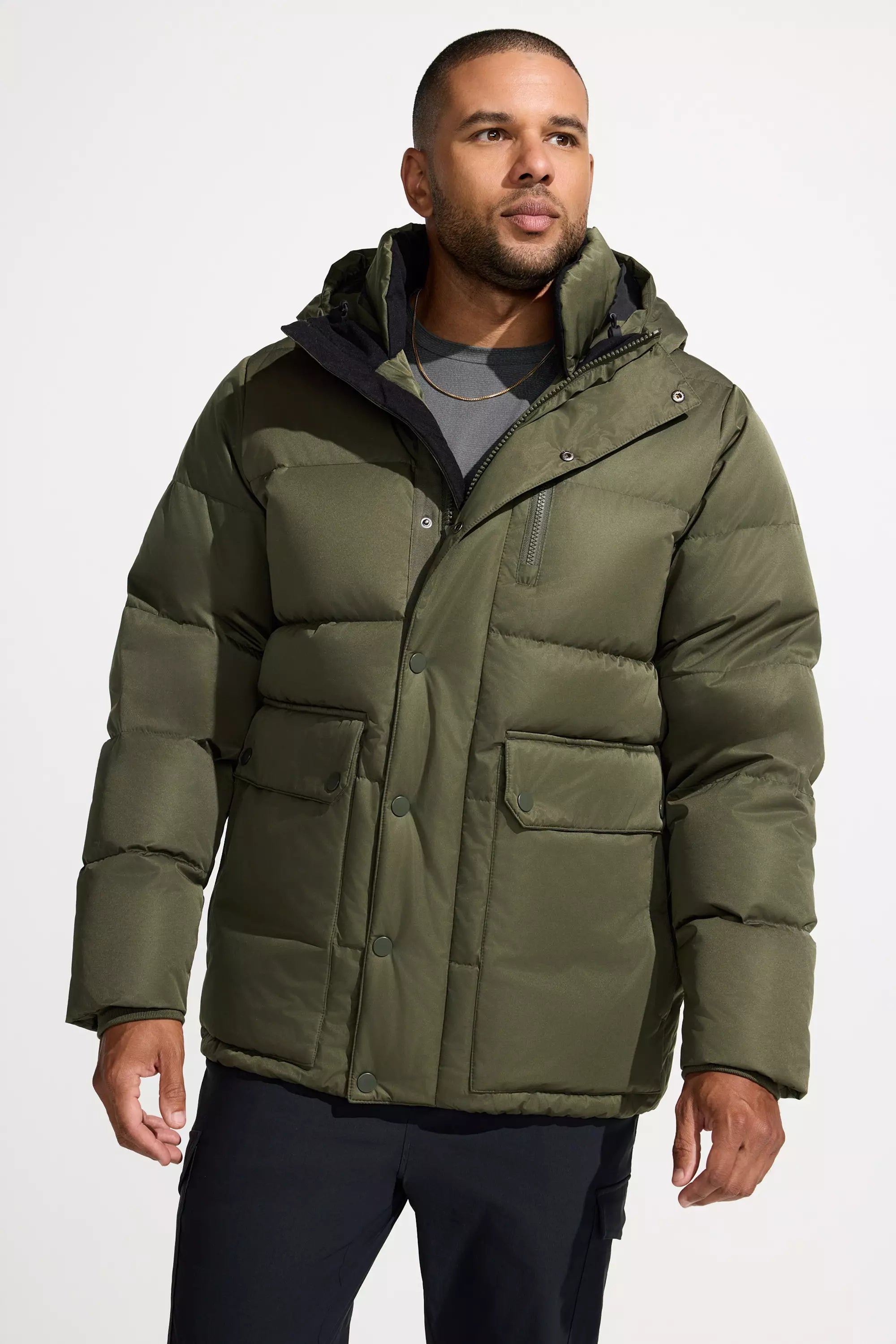 Men’s Down Fill Cargo Parka - Green