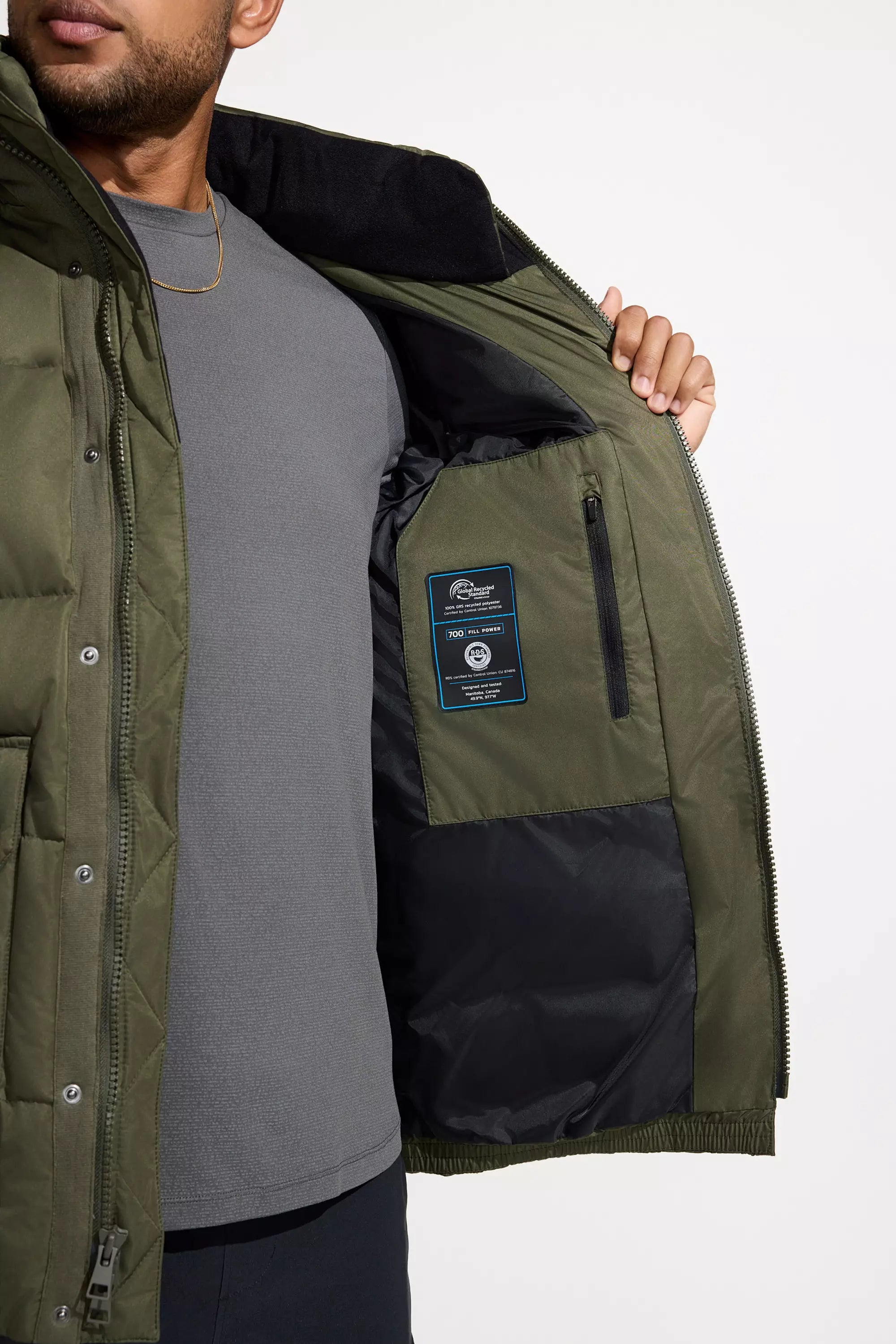 Men’s Down Fill Cargo Parka - Green