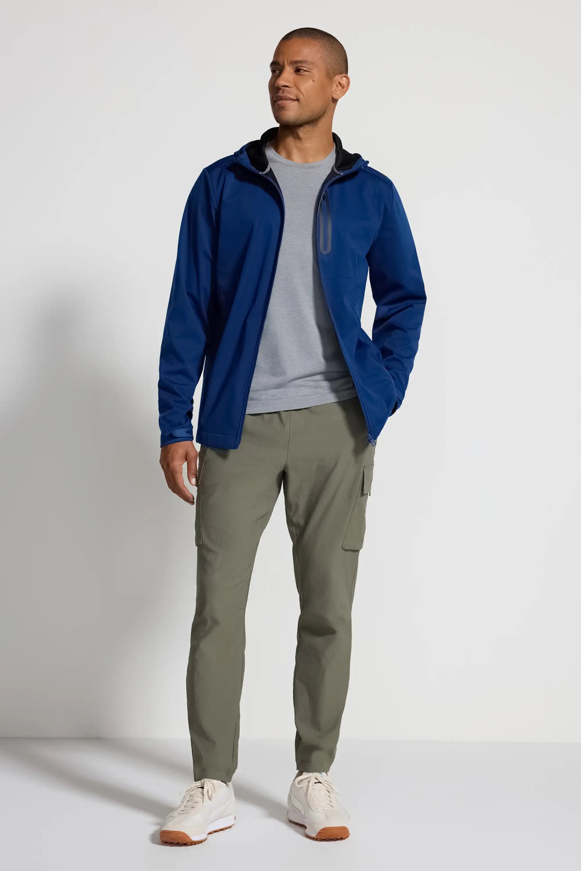Men's Bonded Hooded Jacket - Estate Blue