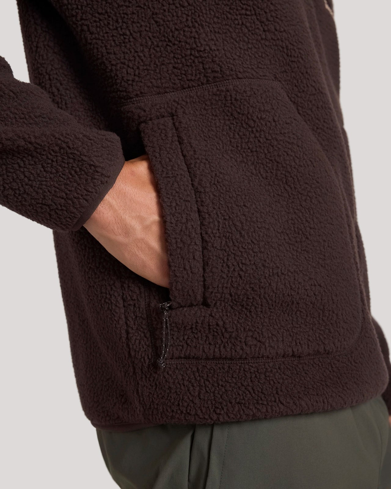 The Soft Luxe Berber Quarter-Snap Pullover - Chocolate Torte