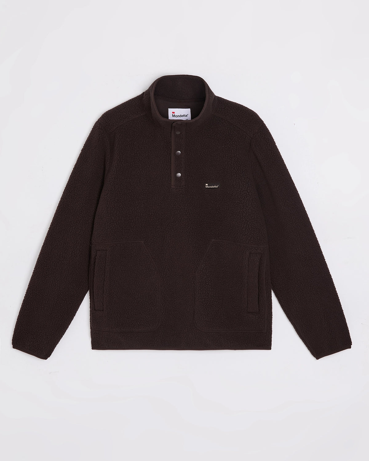 The Soft Luxe Berber Quarter-Snap Pullover - Chocolate Torte