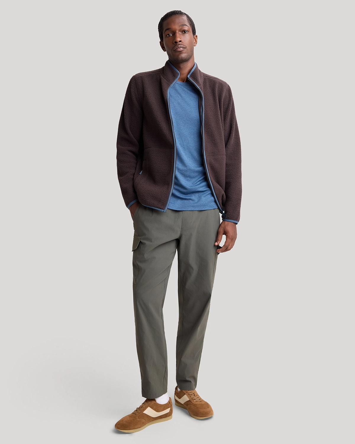 The Soft Luxe Berber Full Zip Jacket - Chocolate Torte