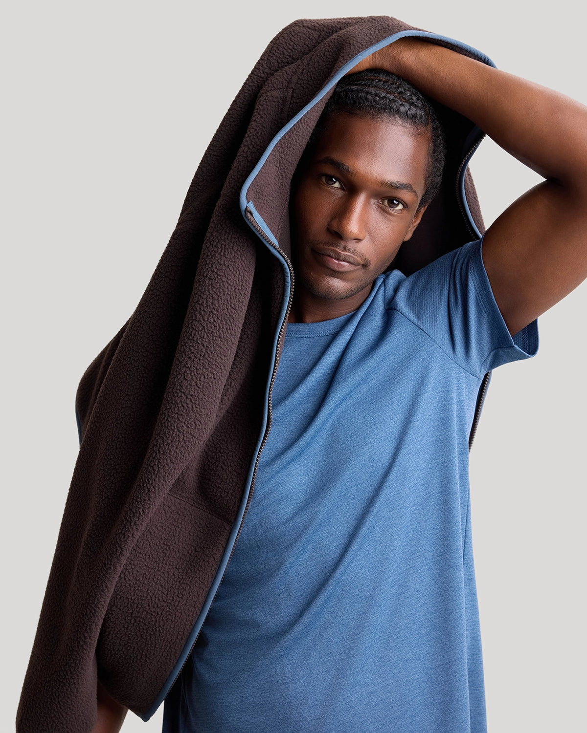 The Soft Luxe Berber Full Zip Jacket - Chocolate Torte