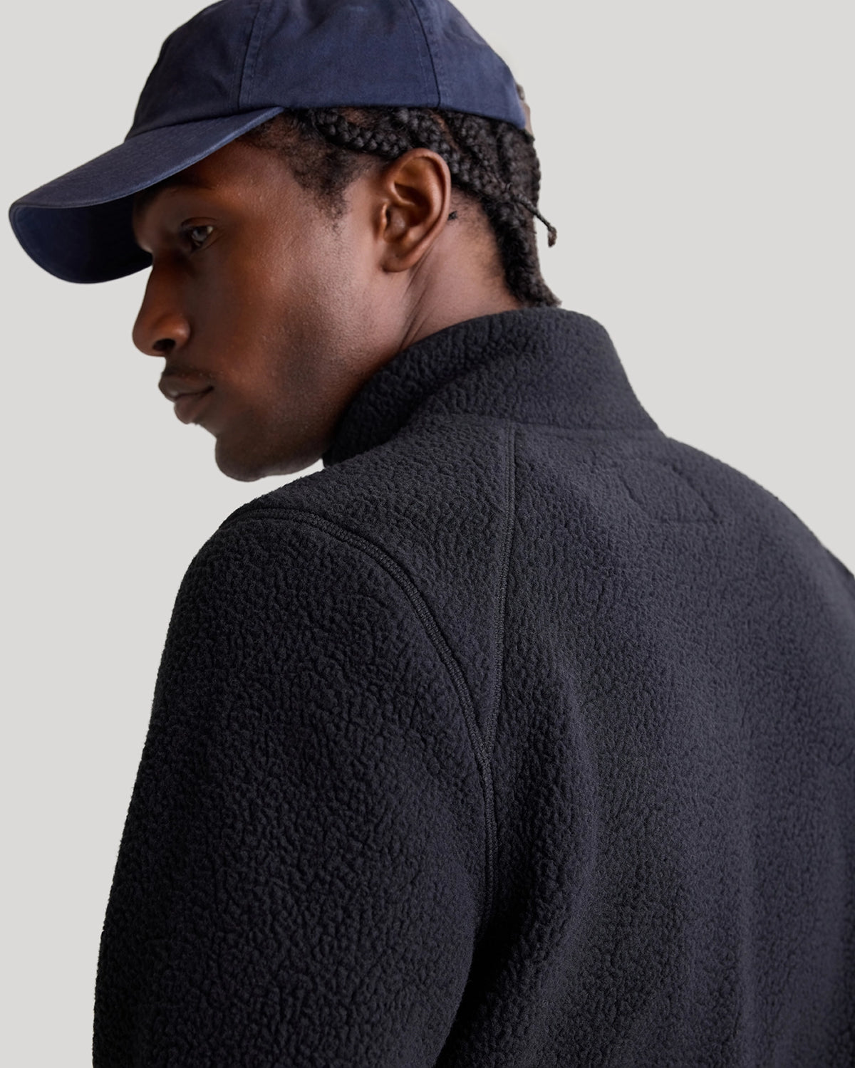 The Soft Luxe Berber Full Zip Jacket - Black