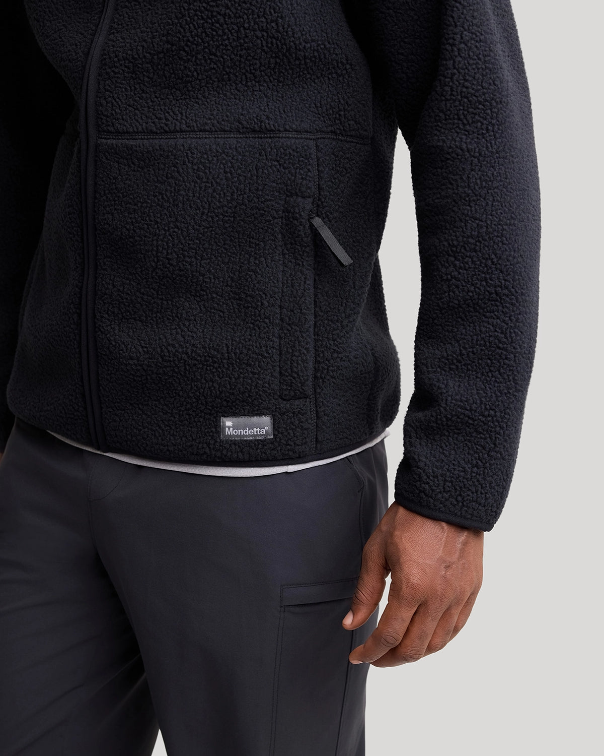 The Soft Luxe Berber Full Zip Jacket - Black