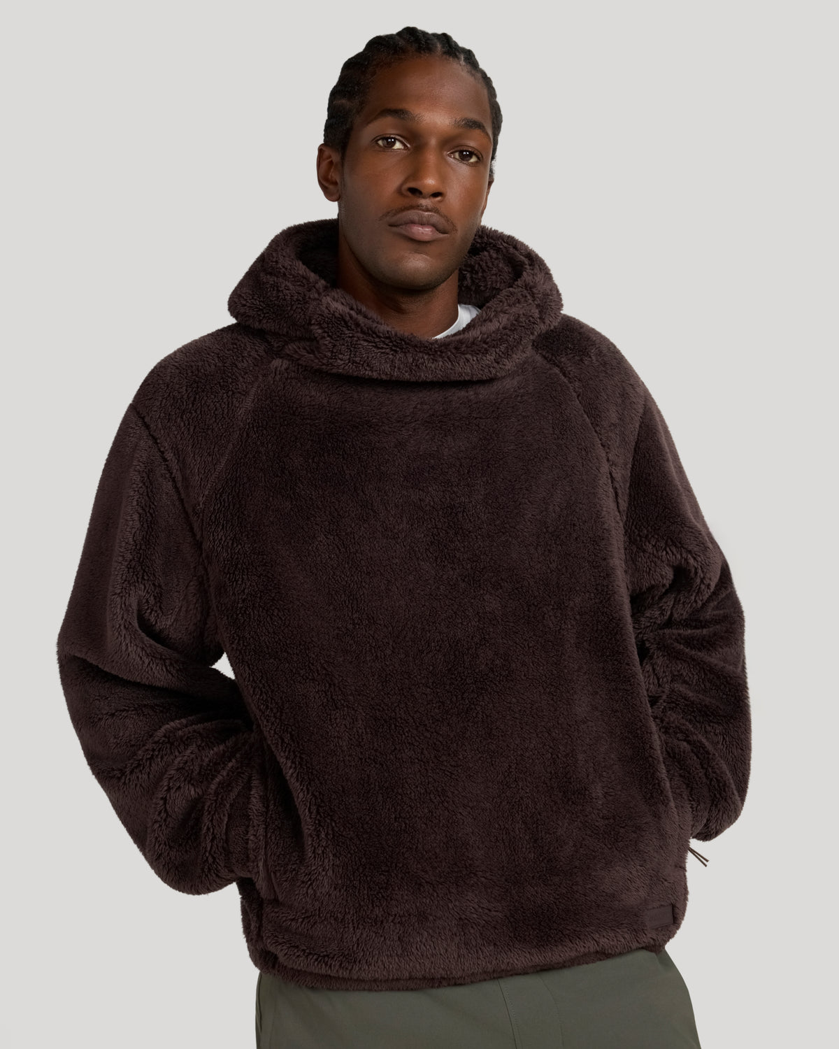 The Power Fleece Popover Hoodie - Chocolate Torte