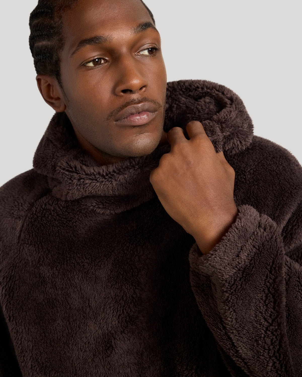 The Power Fleece Popover Hoodie - Chocolate Torte