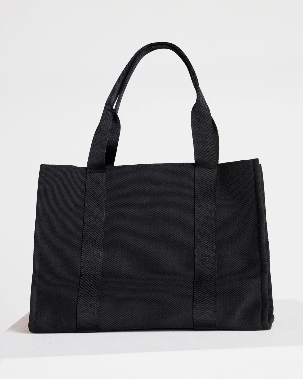 The GRS Certified Recycled Poly Canvas Tote - Black